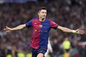 欧洲五大联赛本赛季非点球进球20+仅两人：莱万22球，登贝莱20球